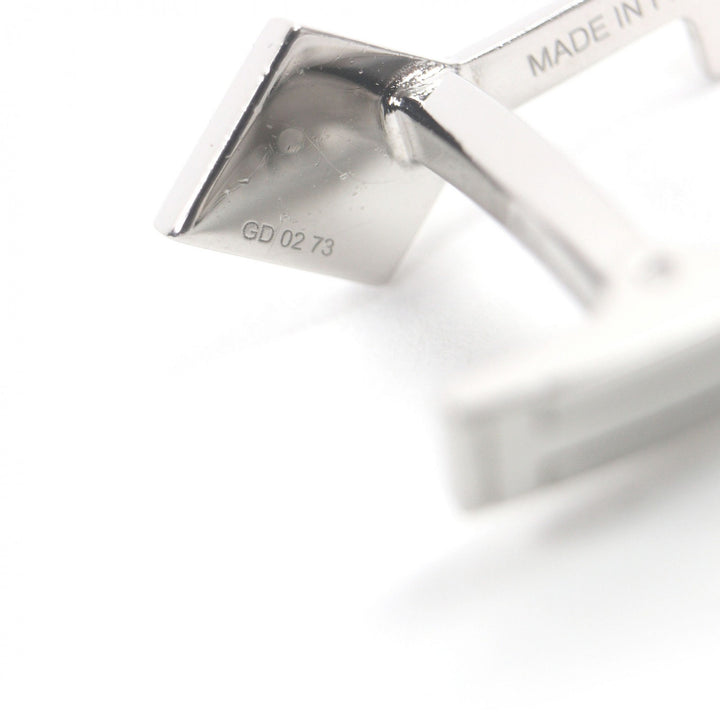 美品□HERMES エルメス クレH ロゴ カギ キーモチーフ カフスボタン カフリンクス シルバー ブラック フランス製 メンズ ビジネス◎