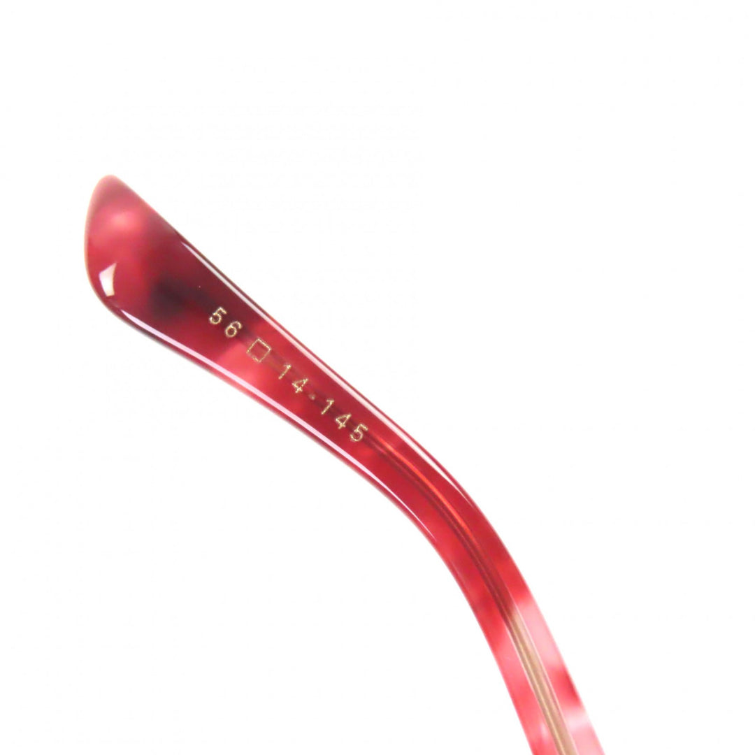 未使用品▼DITA ディータ DTX749 IMPRYNT マーブル メガネ 眼鏡 アイウェア クリアレッド 56□14-145 デモレンズ 日本製 レディース