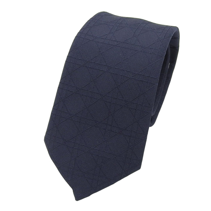 未使用品▲DIOR ディオール 31C1047B0770 シルク100％ カナージュ ジャガード ネクタイ ネイビー イタリア製 メンズ 箱付き