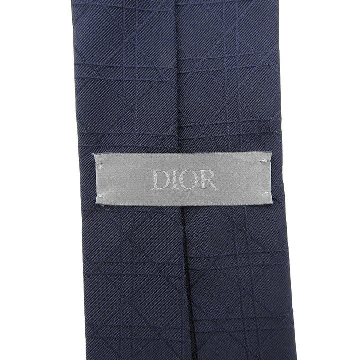 未使用品▲DIOR ディオール 31C1047B0770 シルク100％ カナージュ ジャガード ネクタイ ネイビー イタリア製 メンズ 箱付き