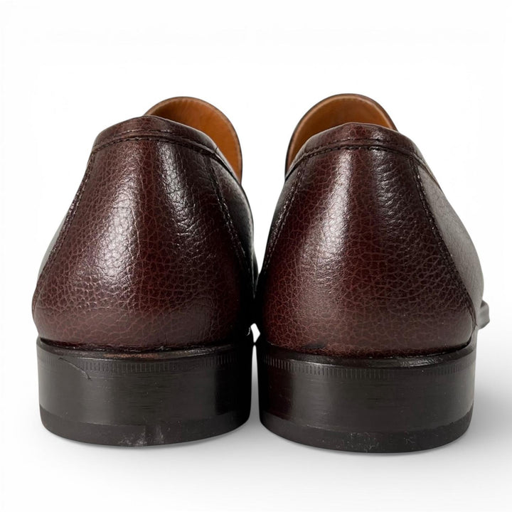 未使用品▲Salvatore Ferragamo サルヴァトーレフェラガモ FROM ダブルガンチーニ レザー ローファー ブラウン 7 EE 箱・保存袋付 メンズ