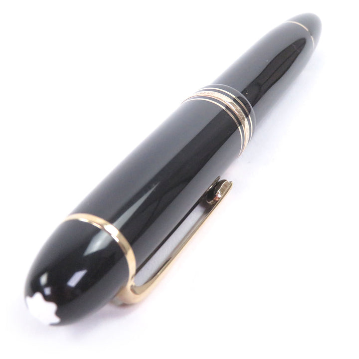 美品□MONTBLANC モンブラン マイスターシュテュック 149 ペン先18K キャップ式 万年筆 ブラック ゴールド ドイツ製 メンズオススメ◎