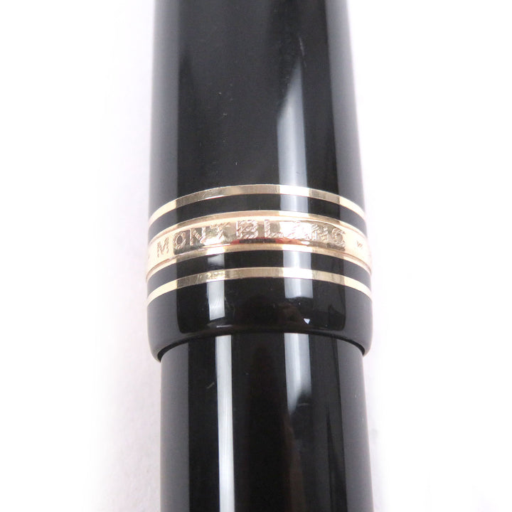 美品□MONTBLANC モンブラン マイスターシュテュック 149 ペン先18K キャップ式 万年筆 ブラック ゴールド ドイツ製 メンズオススメ◎