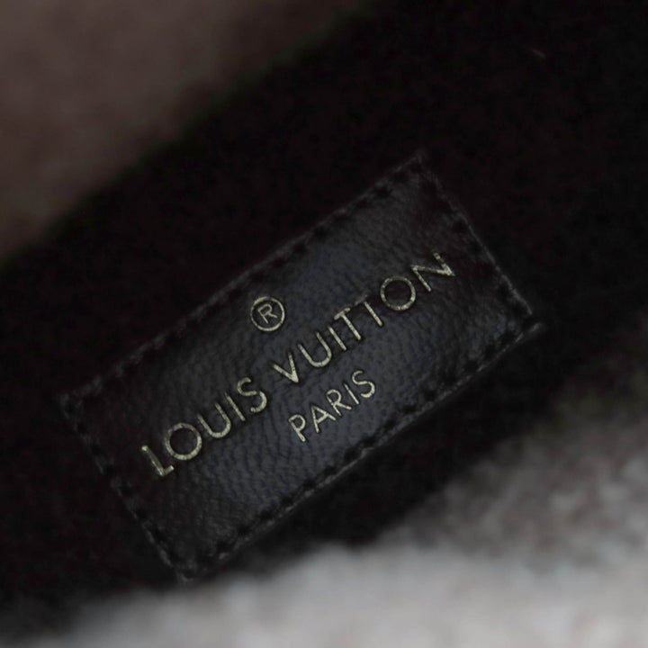 極美品☆LOUIS VUITTON ルイヴィトン スノードロップ・ライン LVロゴ ムートンブーツ アンクルブーツ ブラウン 36.5 伊製 レディース