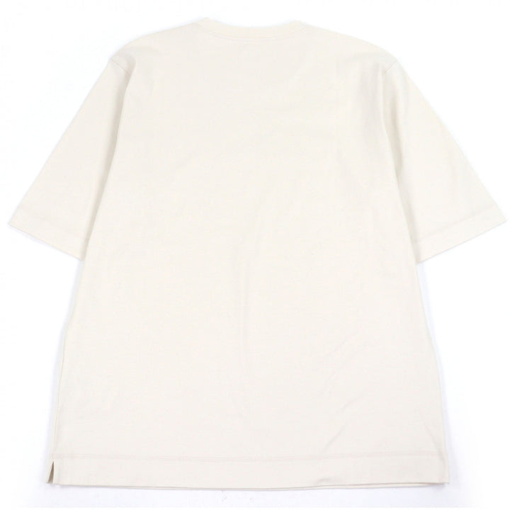 極美品□FENDI フェンディ 2023年製 FY1291 ロゴエンブロイダリー 刺繍 半袖Ｔシャツ カットソー アイボリー XXL イタリア製 正規品