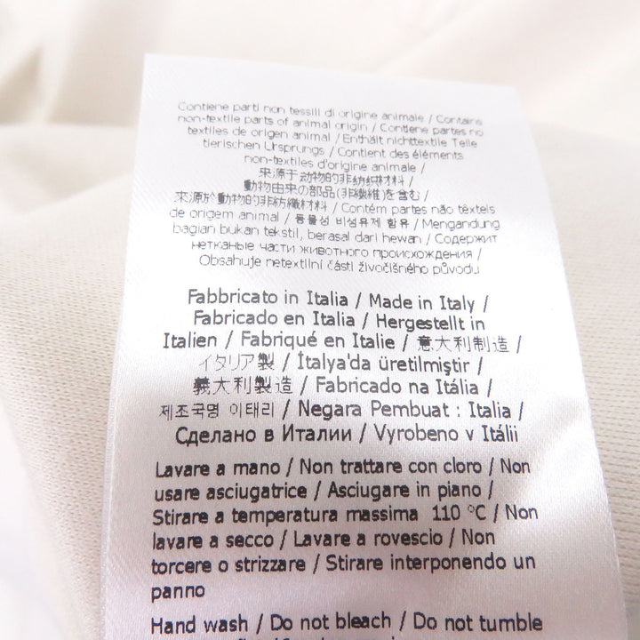 極美品□FENDI フェンディ 2023年製 FY1291 ロゴエンブロイダリー 刺繍 半袖Ｔシャツ カットソー アイボリー XXL イタリア製 正規品
