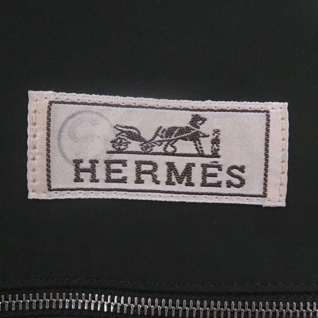未使用品□HERMES エルメス パネル パッカブル仕様 HロゴZIP フーデッド ウィンドブレーカー ナイロンブルゾン グリーン 48 フランス製