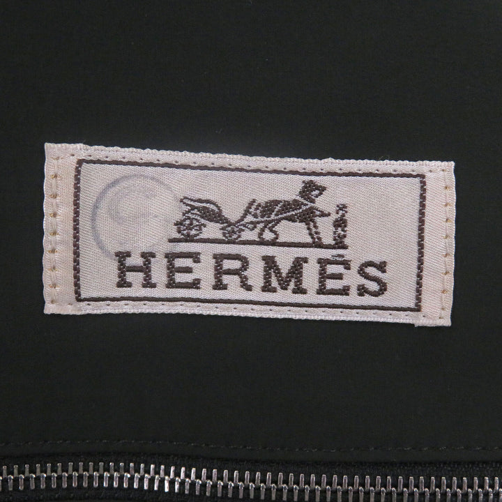未使用品□HERMES エルメス パネル パッカブル仕様 HロゴZIP フーデッド ウィンドブレーカー ナイロンブルゾン グリーン 48 フランス製