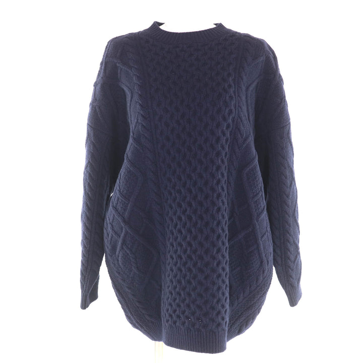 美品★Stella McCartney ステラマッカートニー 2022年製 6K0155 ウール100％ ケーブル柄 オーバーサイズ ニット 36 ハンガー付 正規品