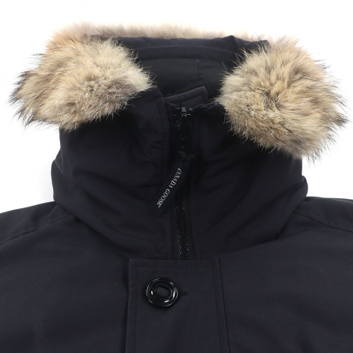 良品▼CANADA GOOSE カナダグース 3438JM Jasper Parka ロゴワッペン・ファー付き フーデッド ダブルジップアップ ダウンコート S 正規品