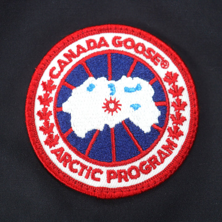 良品▼CANADA GOOSE カナダグース 3438JM Jasper Parka ロゴワッペン・ファー付き フーデッド ダブルジップアップ ダウンコート S 正規品
