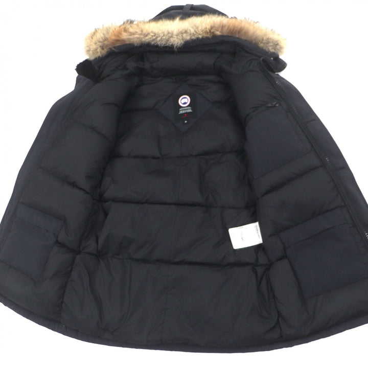 良品▼CANADA GOOSE カナダグース 3438JM Jasper Parka ロゴワッペン・ファー付き フーデッド ダブルジップアップ ダウンコート S 正規品