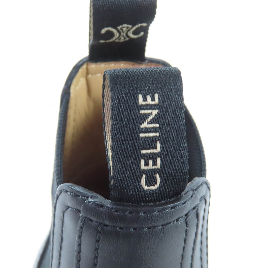 極美品★CELINE セリーヌ マーガレット チェルシーブーツ レザー トリオンフ サイドゴア ブーツ ブラック 36 保存袋付き イタリア製