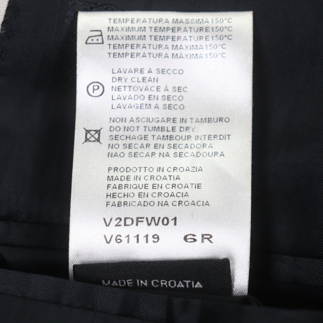 未使用品▼VERSACE COLLECTION ヴェルサーチ コレクション ストライプ ロゴ入りボタン 裏地メデューサ シングルジャケット テーラード 48