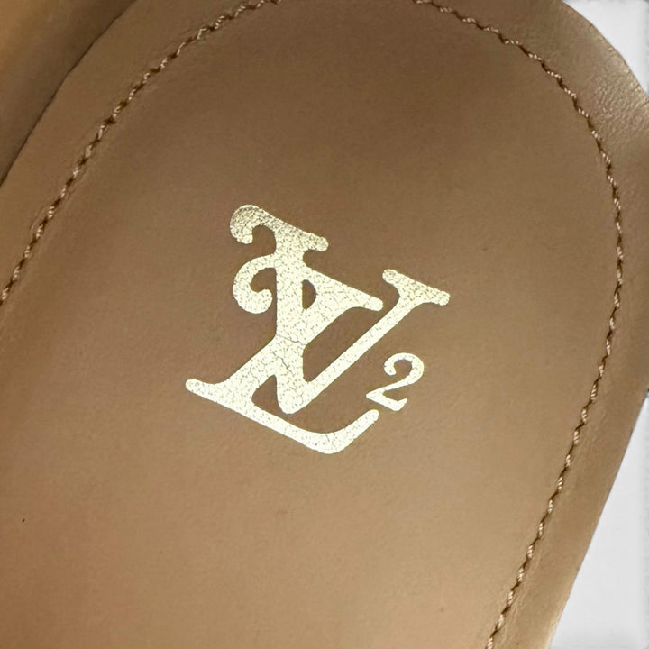 美品□LOUIS VUITTON ルイヴィトン NIGO ニゴー 2020年製 LV モッズライン モノグラムキャンバス アンクルブーツ ブラウン 6 イタリア製