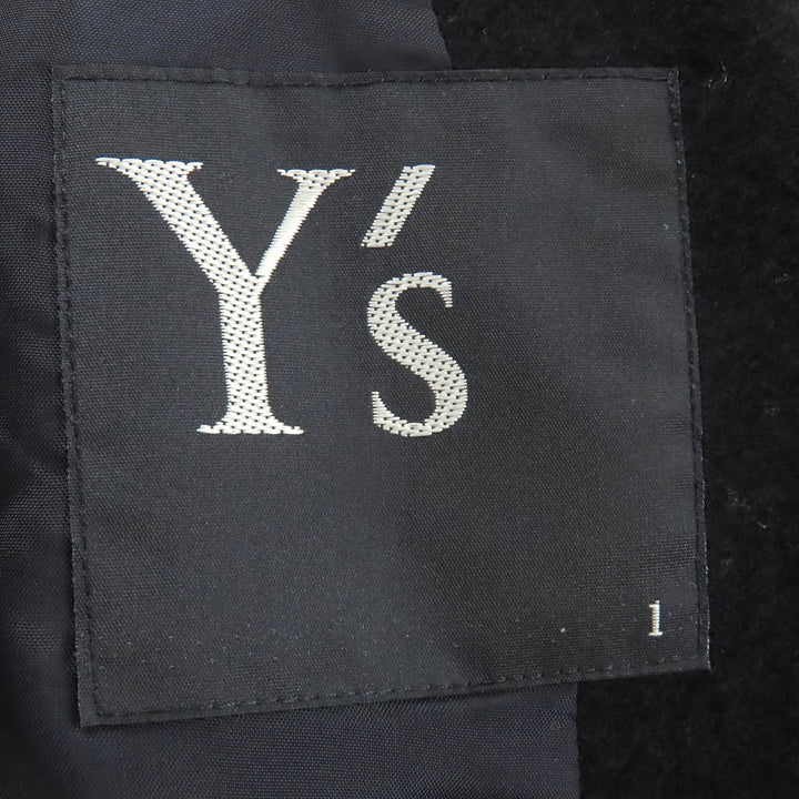 極美品△Y’s ワイズ ヴィンテージ YU-J37-140 97SS アーカイブ フロントフック 縮絨 ウール テーラードジャケット ブラック 1 正規品
