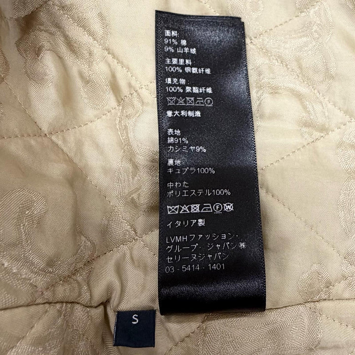 美品◇CELINE セリーヌ 2Q595902T コットン カシミヤ トリオンフジップトップ ハイネック コーデュロイ ジャケット ネイビー S 正規品