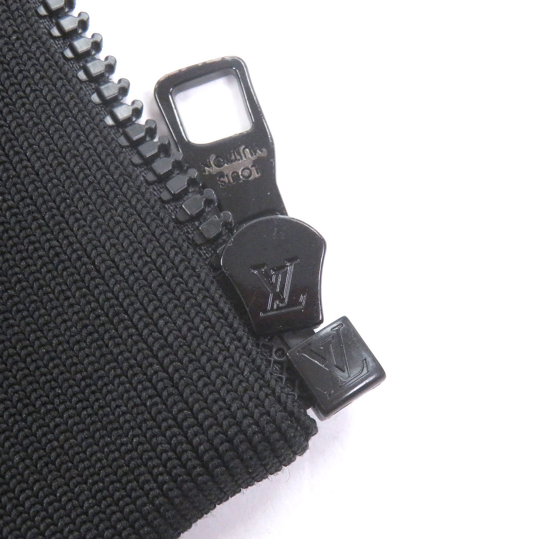 美品□LOUIS VUITTON ルイヴィトン 23SS モノグラムジップスルー パーカー フーディー ブラック ブルー M イタリア製 正規品 メンズ