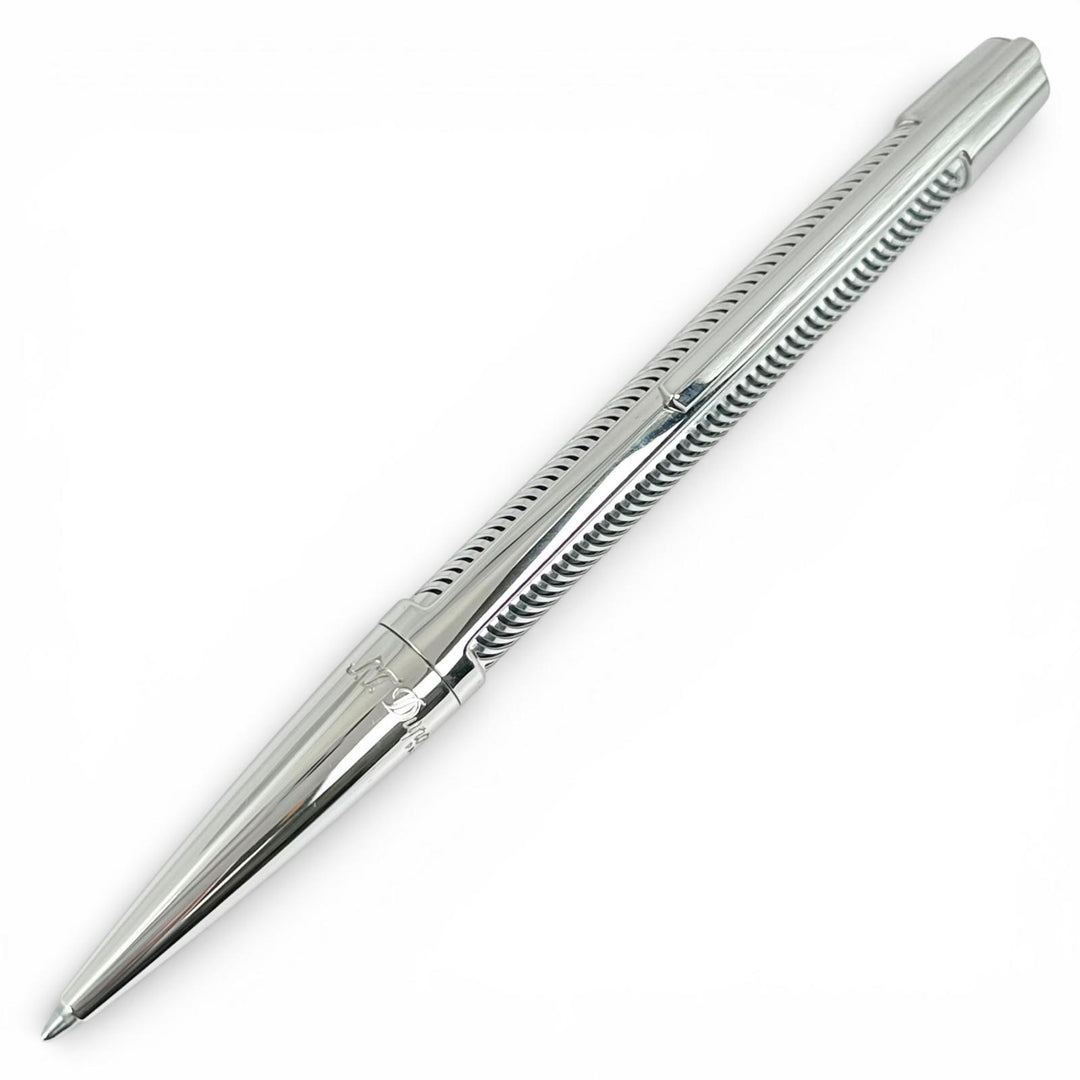 極美品▲Dupont デュポン 405722 デフィ パラディウムフィニッシュ ツイスト式 ボールペン シルバー フランス製 メンズ