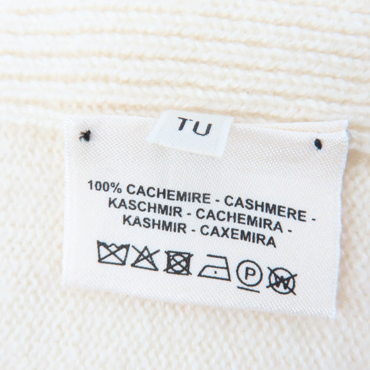 美品☆HERMES エルメス BRIDES de GALA 式典用馬勒 カシミヤ100％ ハイネック ニット 大判 ポンチョ ベージュ TU 英国製 レディース
