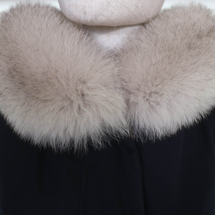 美品☆WOOLRICH ウールリッチ WWCPS2723D BOWBRIDGE COAT フォックスファー・フード付 ダウンコート ネイビー XS 正規品 レディース
