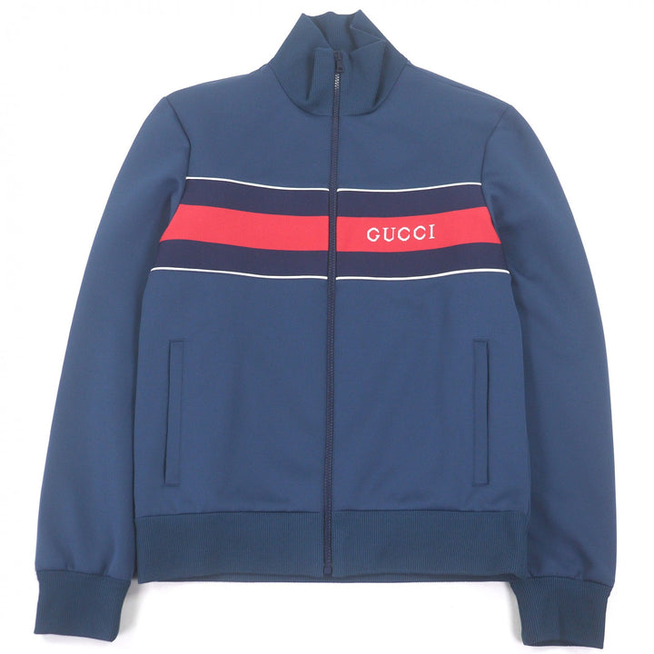 未使用品□GUCCI グッチ 787872 ネオプレンロゴ ウェブストライプ ジップアップ トラックジャケット ブルゾン S イタリア製 正規品