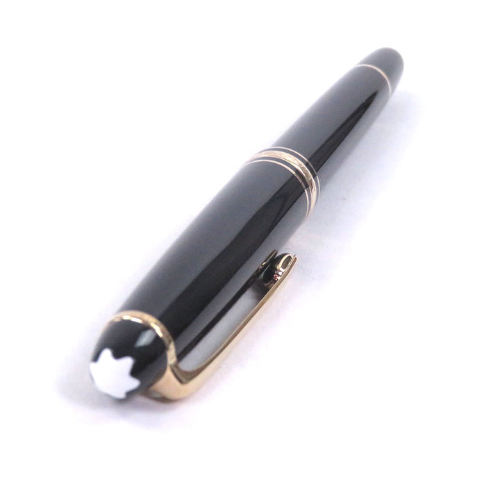 美品□MONTBLANC モンブラン マイスターシュテュック クラシック キャップ式 ペン先14K EFニブ 万年筆 ブラック ゴールド ドイツ製