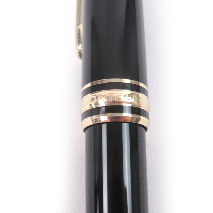 美品□MONTBLANC モンブラン マイスターシュテュック クラシック キャップ式 ペン先14K EFニブ 万年筆 ブラック ゴールド ドイツ製