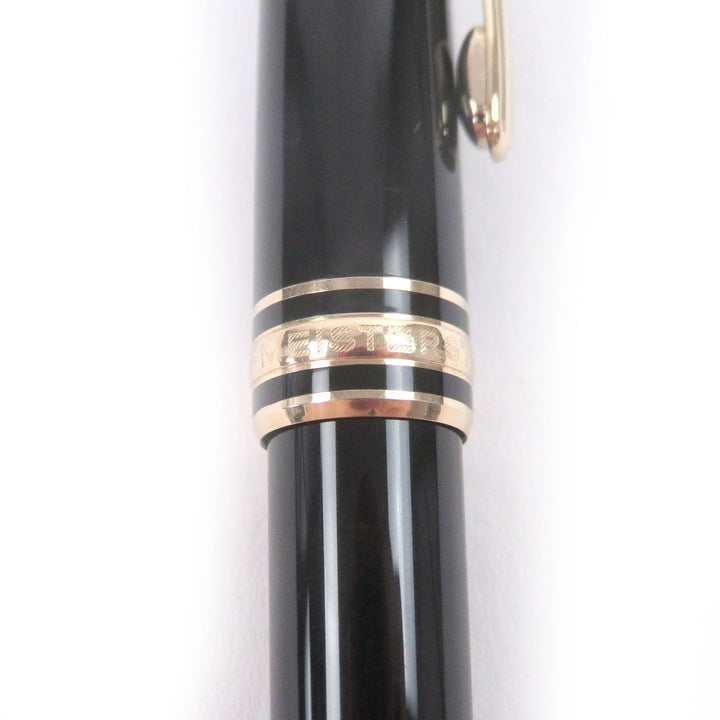 美品□MONTBLANC モンブラン マイスターシュテュック クラシック キャップ式 ペン先14K EFニブ 万年筆 ブラック ゴールド ドイツ製
