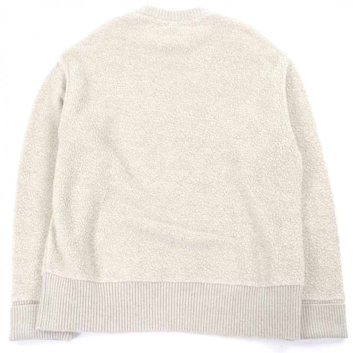 極美品□JIL SANDER+ ジルサンダープラス J47GU0008 クルーネック ボアフリースニット スウェット ベージュ M イタリア製 正規品 メンズ