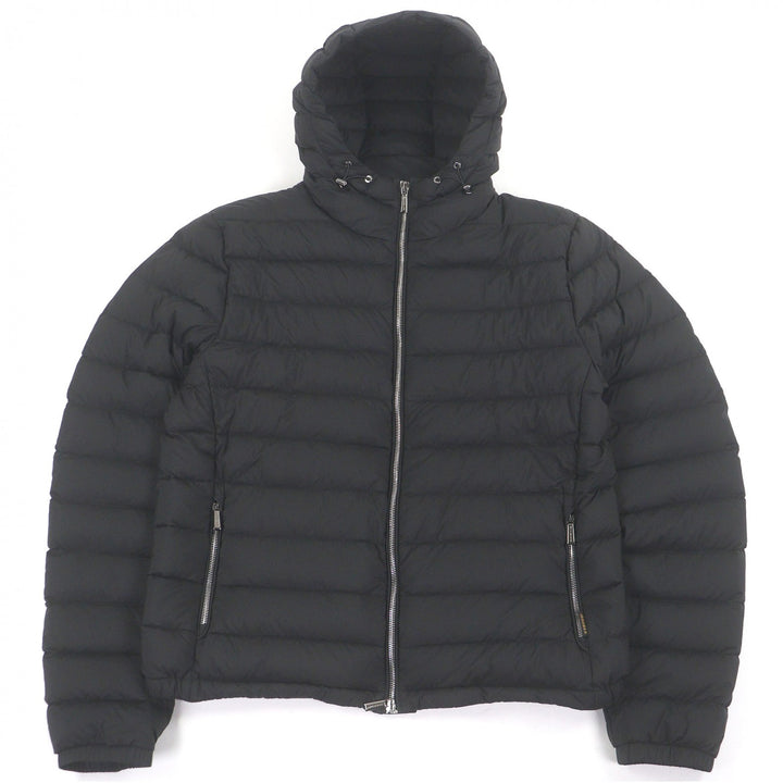美品□MOORER ムーレー ACQUA CATALDI ダブルジップ フーデッド ダウンジャケット ブラック 52 イタリア製 正規品 メンズオススメ◎