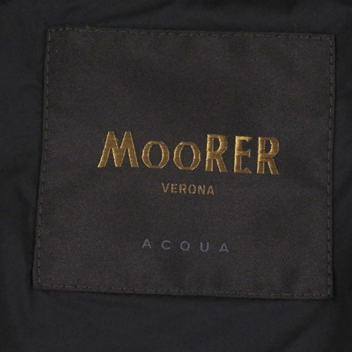 美品□MOORER ムーレー ACQUA CATALDI ダブルジップ フーデッド ダウンジャケット ブラック 52 イタリア製 正規品 メンズオススメ◎