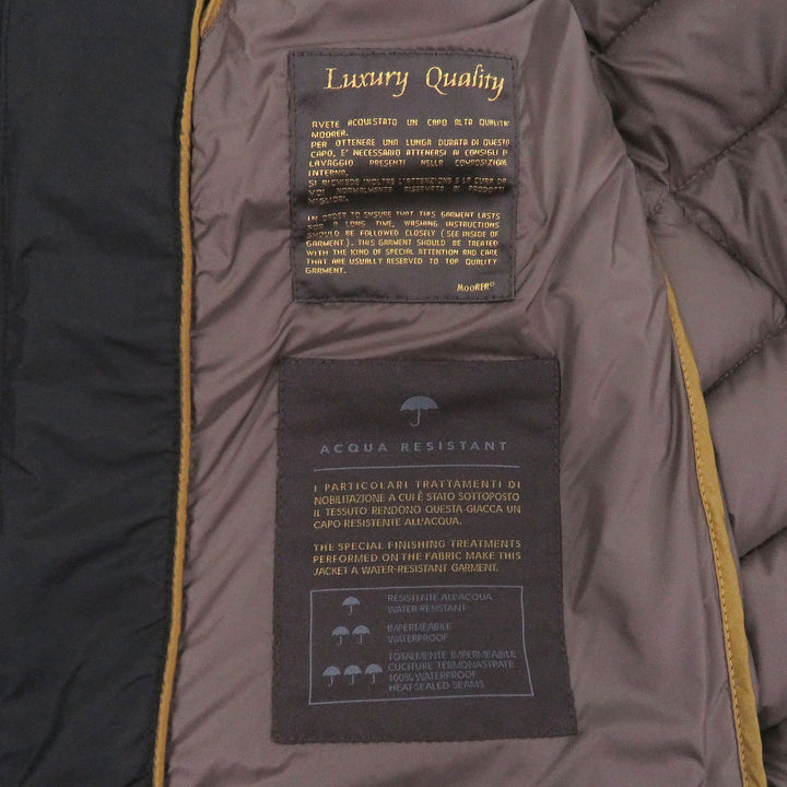 美品□MOORER ムーレー ACQUA CATALDI ダブルジップ フーデッド ダウンジャケット ブラック 52 イタリア製 正規品 メンズオススメ◎