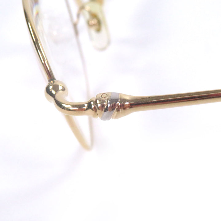 美品□Cartier カルティエ 135 トリニティ メガネ 眼鏡 アイウェア ゴールド ブラウン 53□21 度入り フランス製 メンズオススメ◎