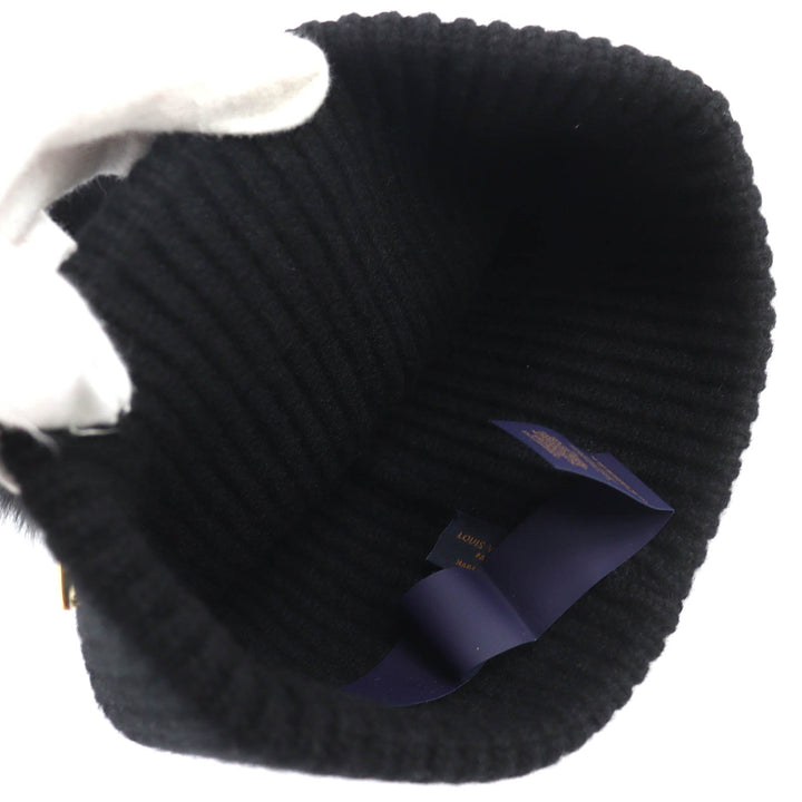 極美品△LOUIS VUITTON ルイヴィトン 2023年 M79256 ビーニー・LV コールド スパーク カシミヤ フォックスファー梵天 ニット帽 正規品