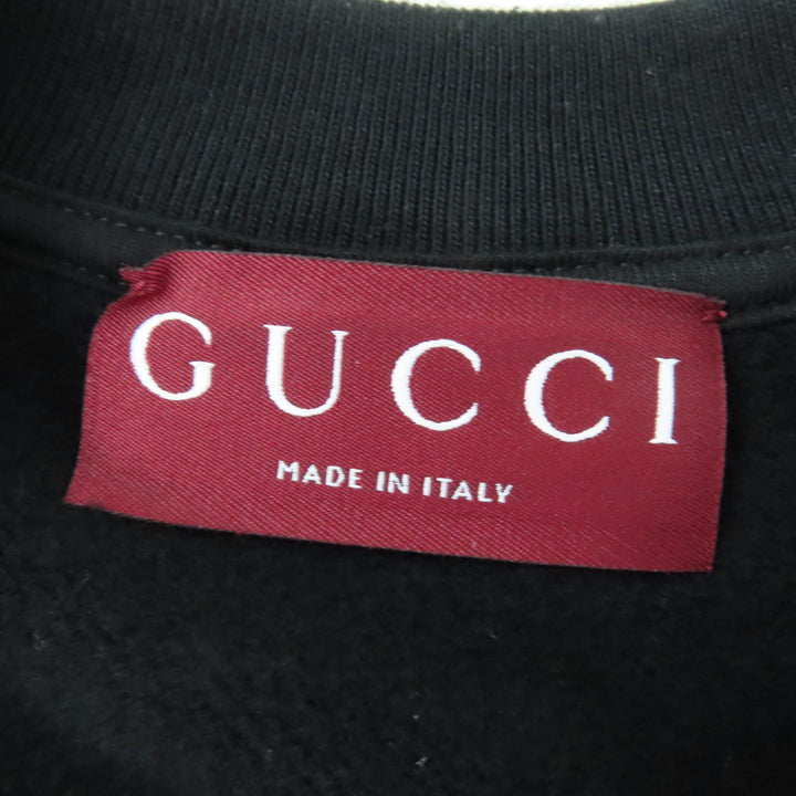 未使用品☆GUCCI グッチ 838450 コットン インターロッキングG クロップド丈 スウェット ブラック S ハンガー付き 伊製 正規品 レディース