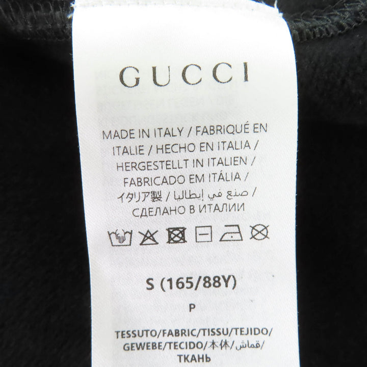 未使用品☆GUCCI グッチ 838450 コットン インターロッキングG クロップド丈 スウェット ブラック S ハンガー付き 伊製 正規品 レディース