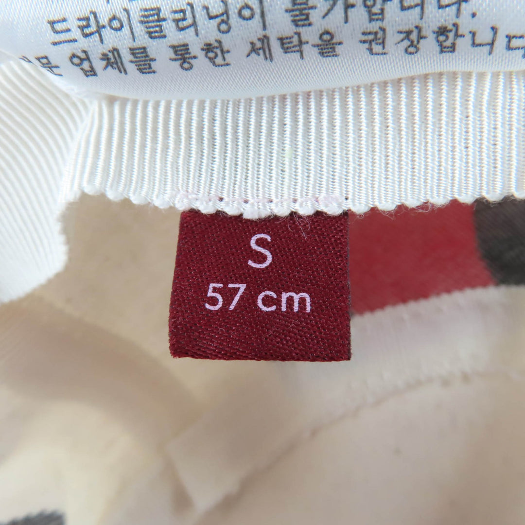 未使用品☆GUCCI グッチ 788561 コットン100％ ウェブライン ロゴ バケット ハット ホワイト系 S 保存袋付 イタリア製 正規品 レディース