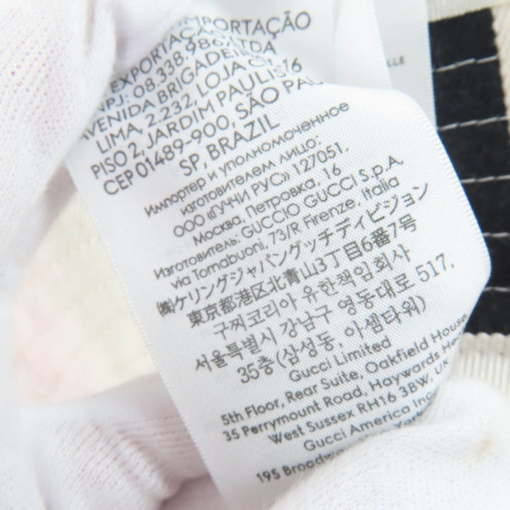 未使用品☆GUCCI グッチ 788561 コットン100％ ウェブライン ロゴ バケット ハット ホワイト系 S 保存袋付 イタリア製 正規品 レディース
