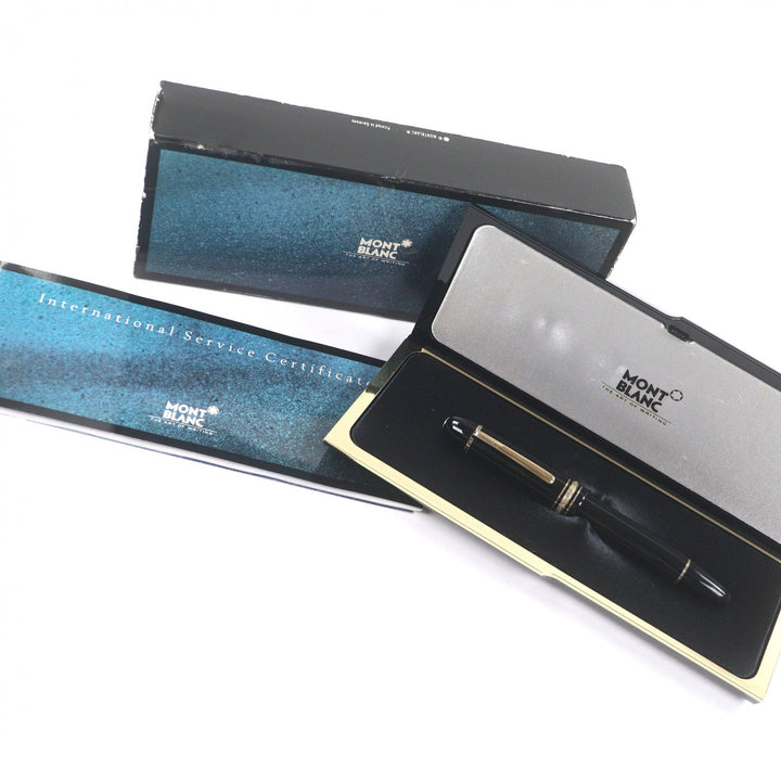 極美品□MONTBLANC モンブラン マイスターシュテュック 149 ペン先14K EFニブ キャップ式 万年筆 ブラック ゴールド ケース付き ドイツ製
