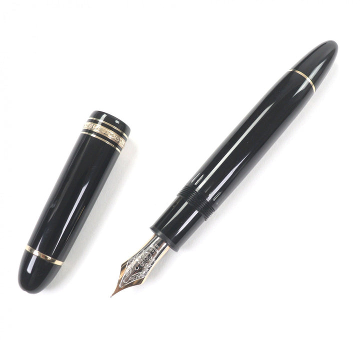 極美品□MONTBLANC モンブラン マイスターシュテュック 149 ペン先14K EFニブ キャップ式 万年筆 ブラック ゴールド ケース付き ドイツ製