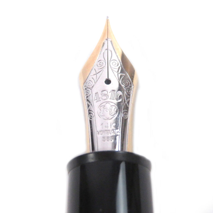 極美品□MONTBLANC モンブラン マイスターシュテュック 149 ペン先14K EFニブ キャップ式 万年筆 ブラック ゴールド ケース付き ドイツ製
