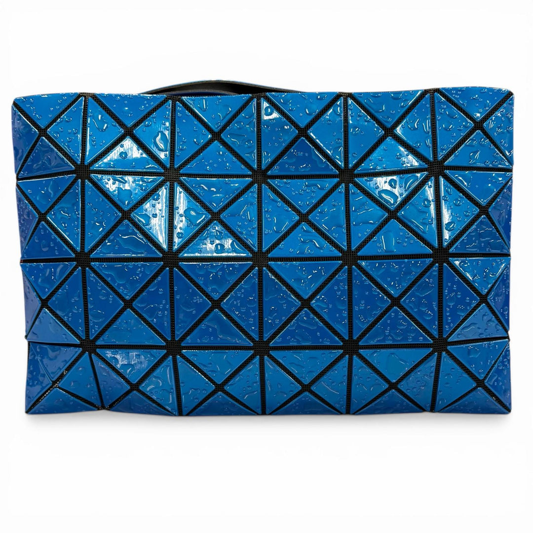 極美品◇BAOBAO ISSEY MIYAKE バオバオ イッセイミヤケ 三角形ピース 水滴モチーフ クラッチバッグ セカンドバッグ 青 日本製 レディース