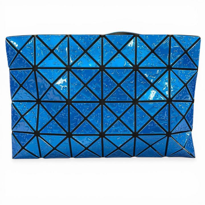 極美品◇BAOBAO ISSEY MIYAKE バオバオ イッセイミヤケ 三角形ピース 水滴モチーフ クラッチバッグ セカンドバッグ 青 日本製 レディース