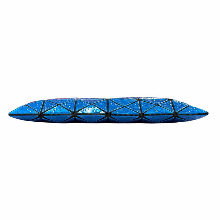 極美品◇BAOBAO ISSEY MIYAKE バオバオ イッセイミヤケ 三角形ピース 水滴モチーフ クラッチバッグ セカンドバッグ 青 日本製 レディース