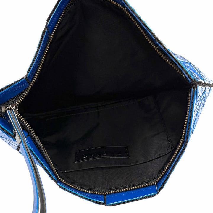 極美品◇BAOBAO ISSEY MIYAKE バオバオ イッセイミヤケ 三角形ピース 水滴モチーフ クラッチバッグ セカンドバッグ 青 日本製 レディース