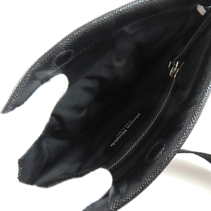 美品★Maison Margiela 11 メゾンマルジェラ11 SB2WG0008 レザー使い グラムスラム スポーツ フラット ショルダーバッグ ライトベージュ