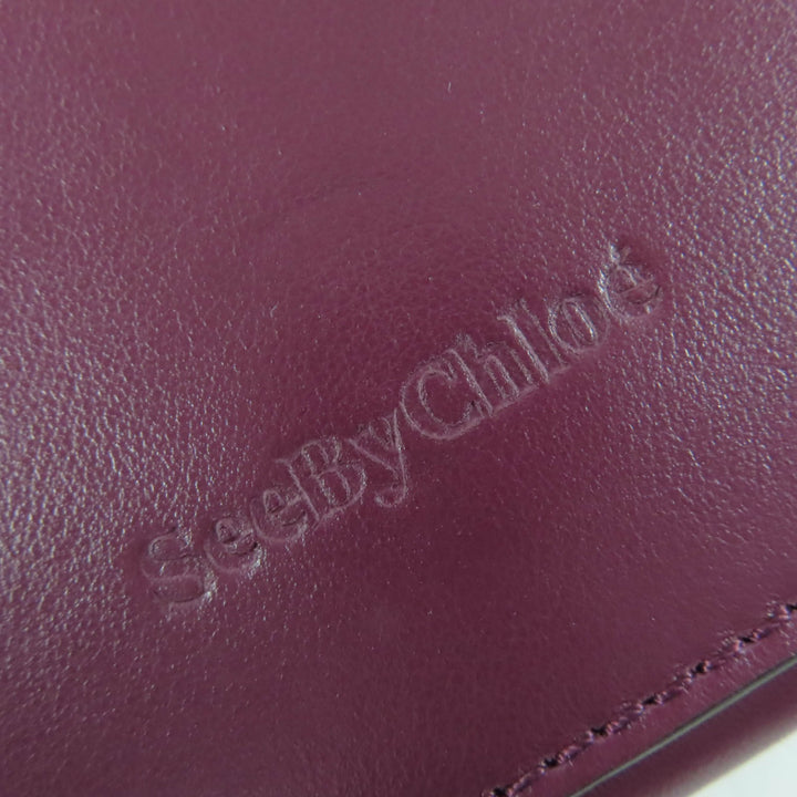 極美品☆SEE BY CHLOE シーバイクロエ TILDA スムースレザー スエードコンビ 2WAY ハンドバッグ ショルダーバッグ パープル レディース