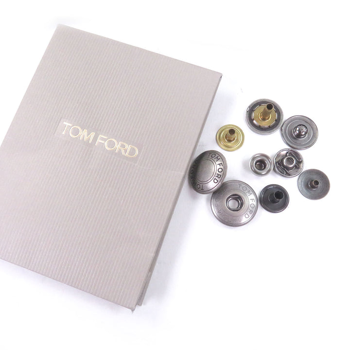 極美品□TOM FORD トムフォード TFL624 ラムレザー スタンドカラー バイカージャケット ライダースジャケット 54 イタリア製 正規品