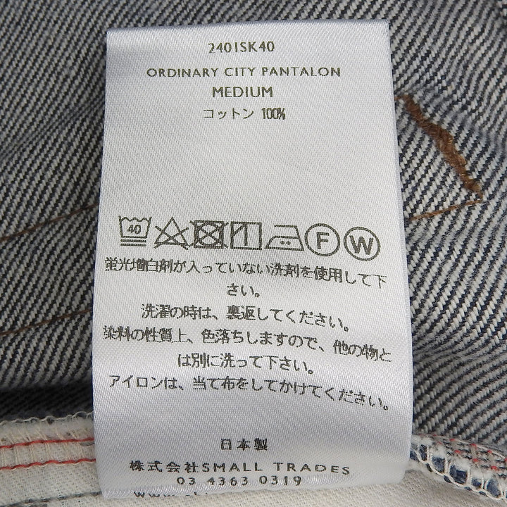 未使用品▲SHINYAKOZUKA シンヤコヅカ 24SS 240ISK40 ORDINARY CITY PANTALON コットン100％ ワッペン付 デニムパンツ M 正規品 メンズ